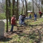 BONPS president John Allyn overseeing work