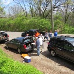 BONPS served pizza lunch to the volunteers after the successful work day