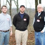 Incoming BONPS president John Allyn with sons Jack (left) and George, descendants of a Confederate chaplain 