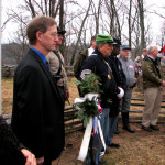 Nashvillian Ken Fieth laid the wreath in honor of his ancestor, Brig. Gen. Thomas Benton Smith who fought on Shy's Hill
