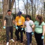 Vanderbilt APO Volunteers.  L-R, Joseph Zhong, Cooper Achsenhirt, Rachel Fan, Morgan Fabiber.  Not pictured: Jack White.